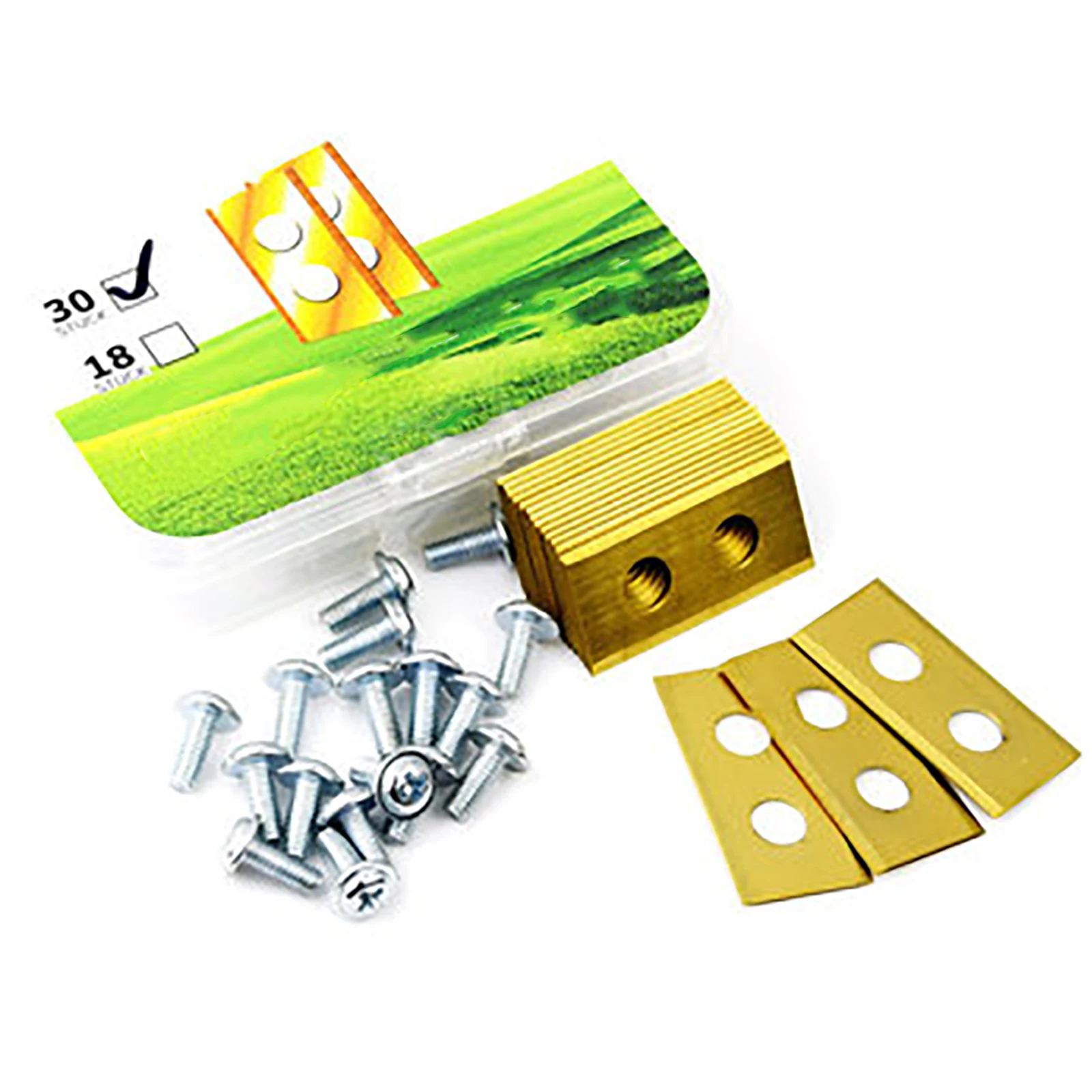 

30Pcs Titanium Plating Trimmer Blades Lawn Mower Trimmer Cutter for Husqvarna Automower/gardena Robotic Lawnmower Accessories