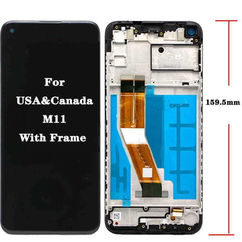 High Quality For Samsung  M11 LCD SM-M115F SM-M115M LCD Display Touch Screen Digitizer Glass Assembly For Samsung m11 Display