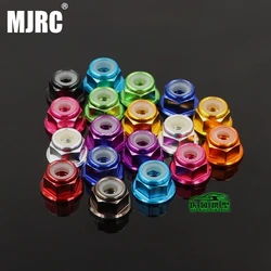 10pcs M3/M4 Aluminum Alloy Flange Nylon Insert Lock Nut Self-locking Nut With Anti-skid Rubber Ring For Rc Car Scx10 Traxxas Rgt