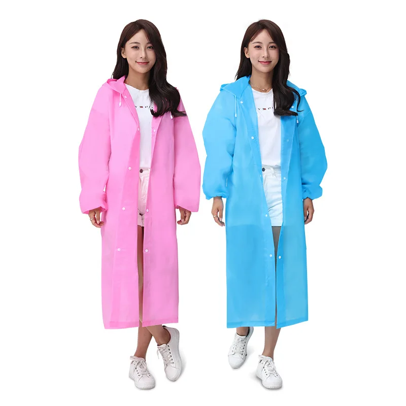 

Outdoor Hiking Tours Raincoat Long Thickened Ponchos Lightweight Rain Jacket Men's and Women's Non-disposable Raincoats