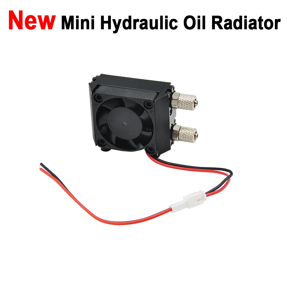 

New Mini Hydraulic oil Metal Radiator with Fan For 1/14 1/12 RC Excavator Dump truck Car Parts