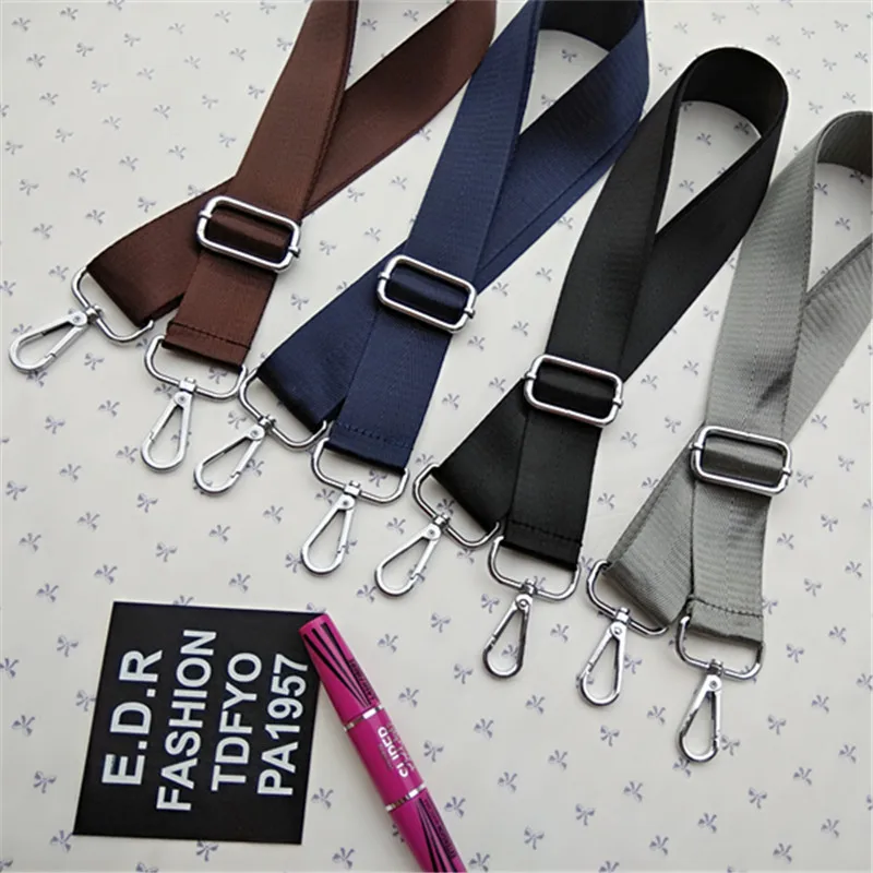 DIY Fashoin Solid Color Women Nylon Bags Strap Shoulder Handbags Decorative Hand Messenger Colored Belt for Men Bag Accessories