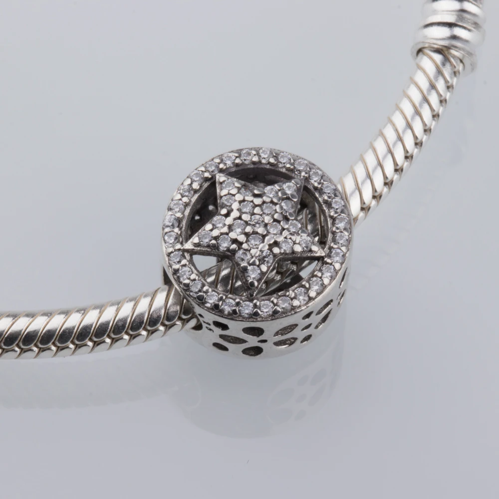 100% S925 Silver Pentagram Bracelet, Tree of Life Pendant, High Heel Pendant, Love Pendant