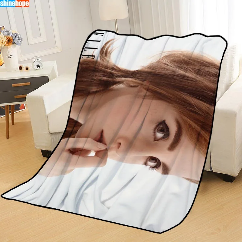 Personalized Blankets Custom Emma Watson Blankets for Beds Soft TR DIY Your Picture Dropshipping Throw Travel Blanket