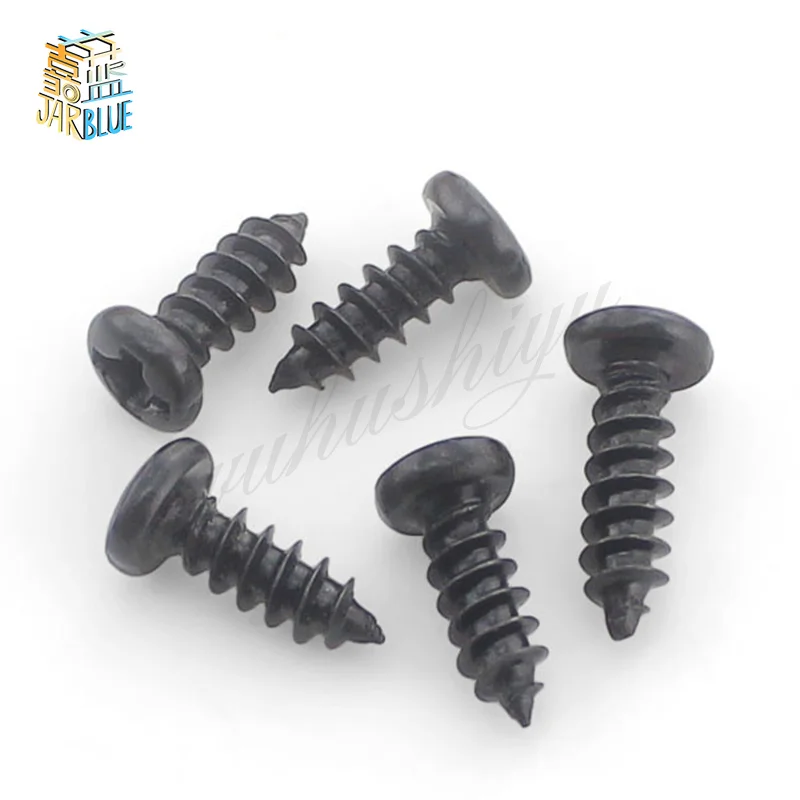 100Pcs M1.4 M1.7 M2 M2.3 M3 PA Phillips Head Micro Laptop Screws Round Head Self-tapping Electronic Small Wood Screws