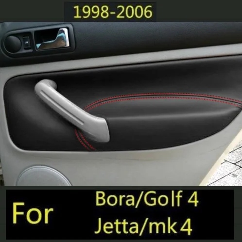 Microfibre Leatherr Door Panel Armrest  Cover For Volkswagen  Golf 4 mk4  Bora 1999 2000 2001 2002 2003 2004 2005  car interior