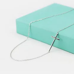 925 Sterling Silver necklace women Cross Female Short Paragraph Jewelry Sweet Simple Wild Pendant Necklace