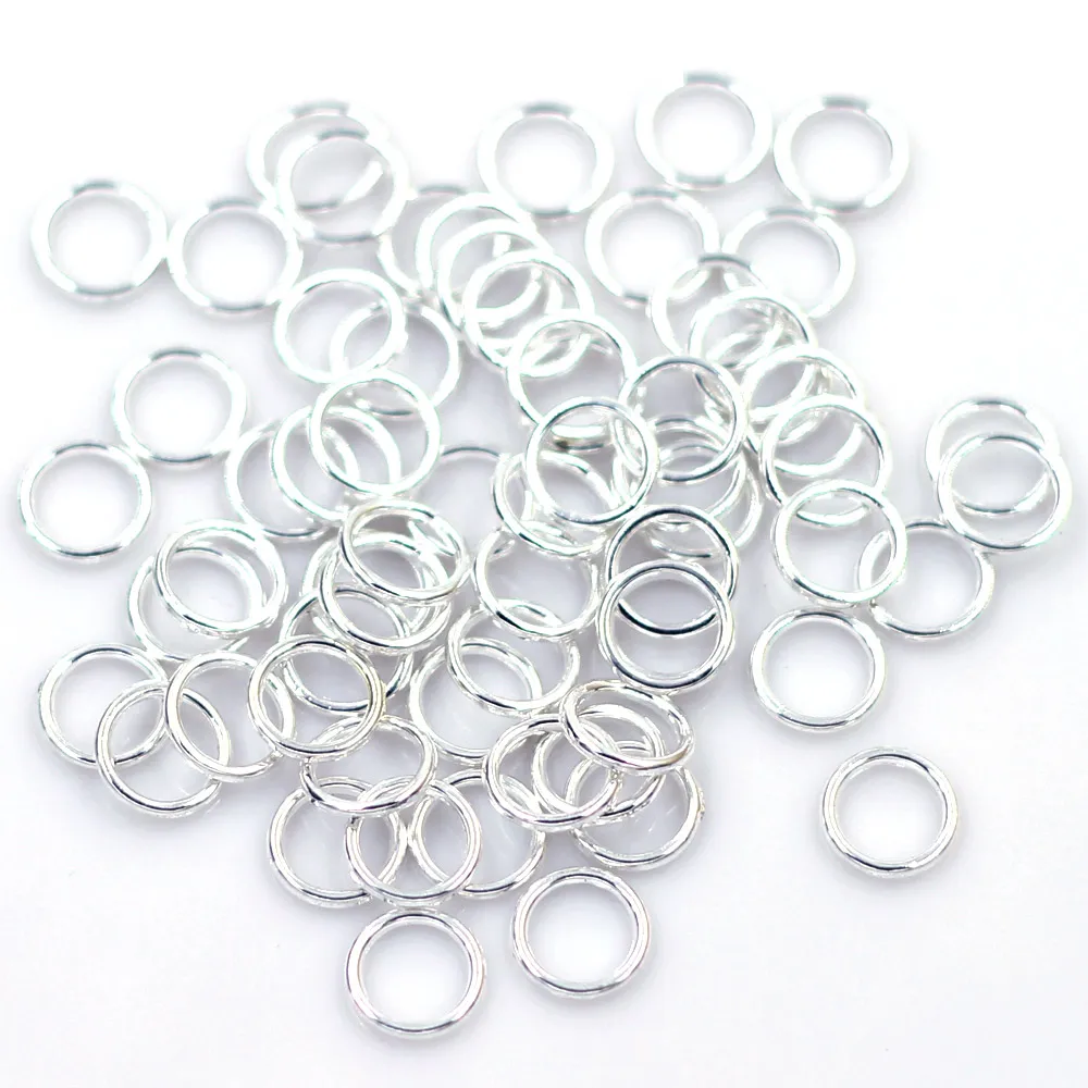 

1000 PCs Wholesales Hot New DIY Sliver Plated Soldered Closed Jump Rings Charms Findings Component 10x1mm