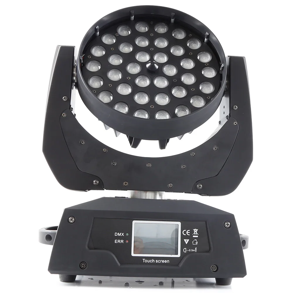 Imagem -03 - Tela Lcd Led Wash Zoom Rgbww Moving Head Light Stage Wash Light Lavagem Dmx 36x12w