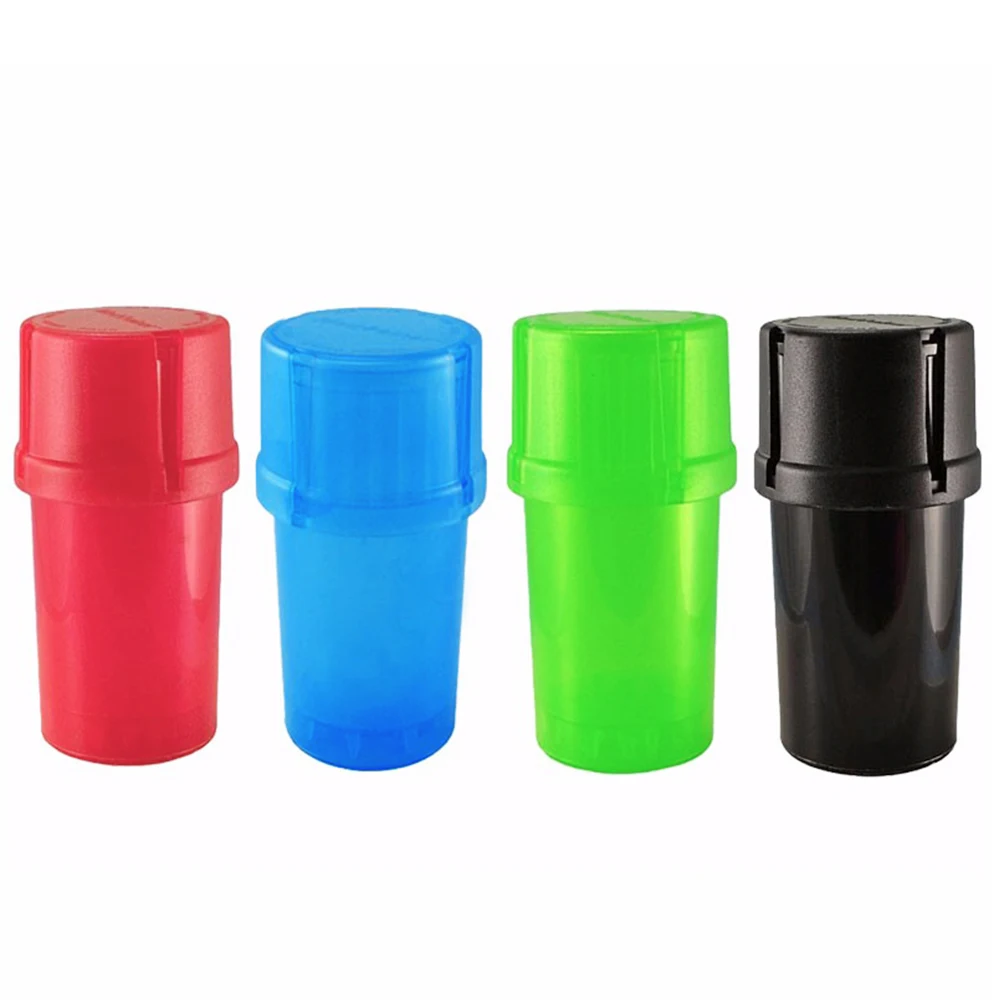 12pcs/lot Wholesale Plastic Grinder Storage Case Box 40mm Diameter Tobacco Herb Crusher Grinders Smoke accessories amoladora