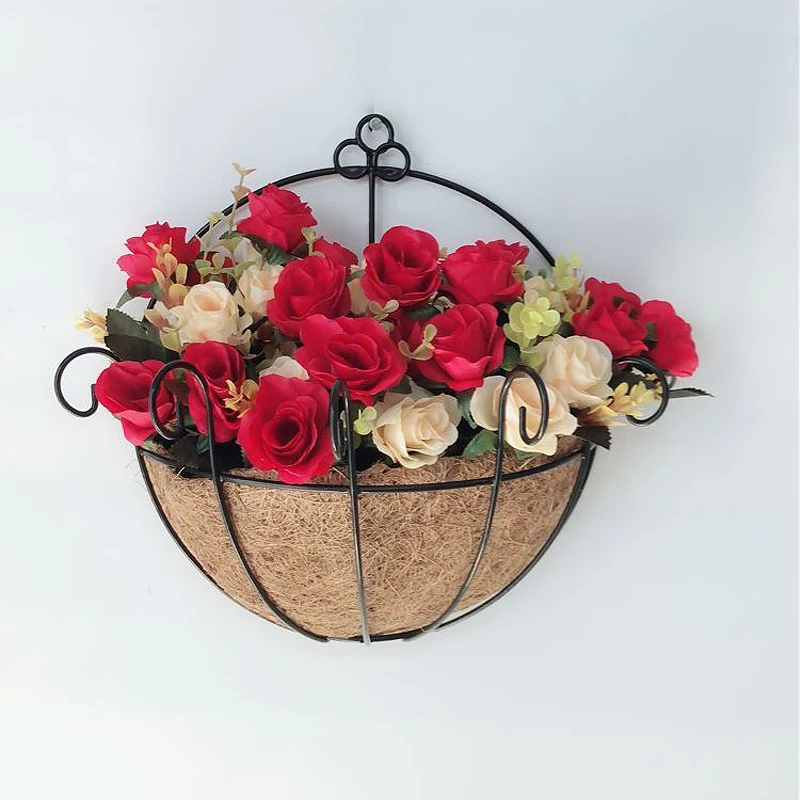 Plant hanging flower decoration indoor wall hanging flower plastic rattan living room home decoration imitation true and false