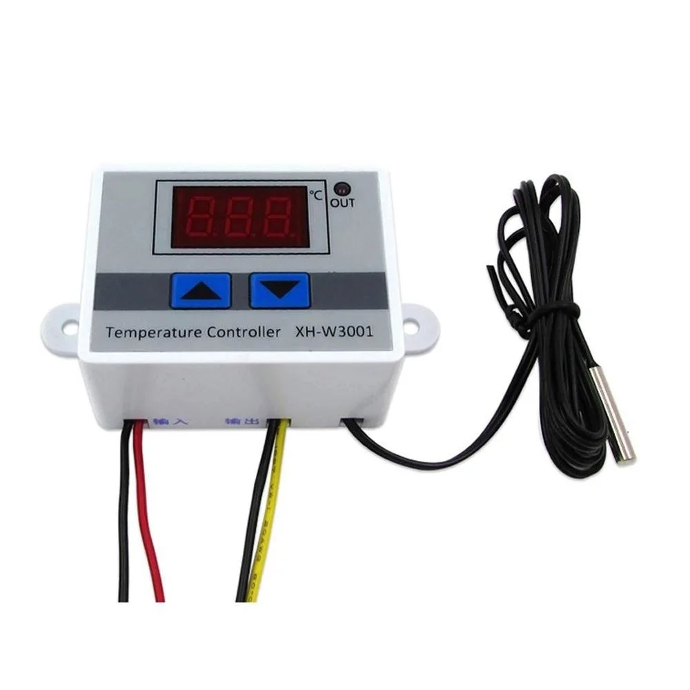 10A 12V 24V 110V 220VAC Digital LED Temperature Controller XH-W3001 For Incubator Cooling Heating Switch Thermostat NTC Sensor