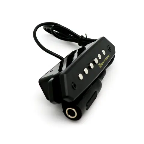 स्काईसोनिक A-710 साउंडहोल पिकअप मैग्नेटिक + टैप-रिस्पॉन्सिव माइक सिस्टम एक्टिव प्रीएम्प W/स्ट्रैप जैक ध्वनिक/बास गिटार के लिए 8 best sales स्काईसोनिक - №5