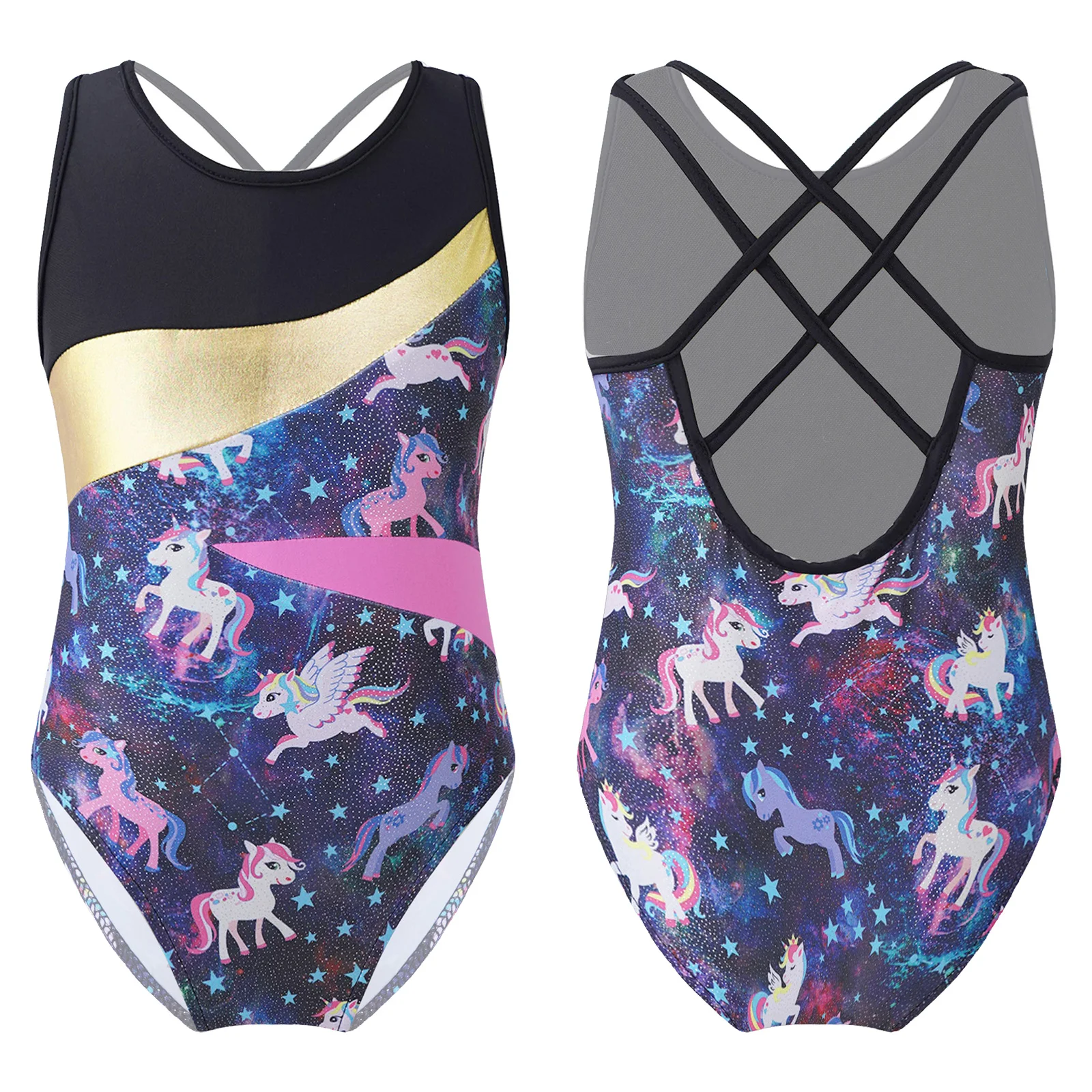 

Kids Girls Ballet Dance Leotard Children Stage Performance Dance Gymnastics Workout Bodysuit Ballet Sports Competition Dress