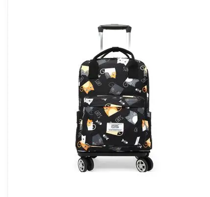 Portable Women Travel Trolley Bag With Wheels Travel Trolley Shopping Bag Rolling Luggage Backpack Women Carry On Hand luggage