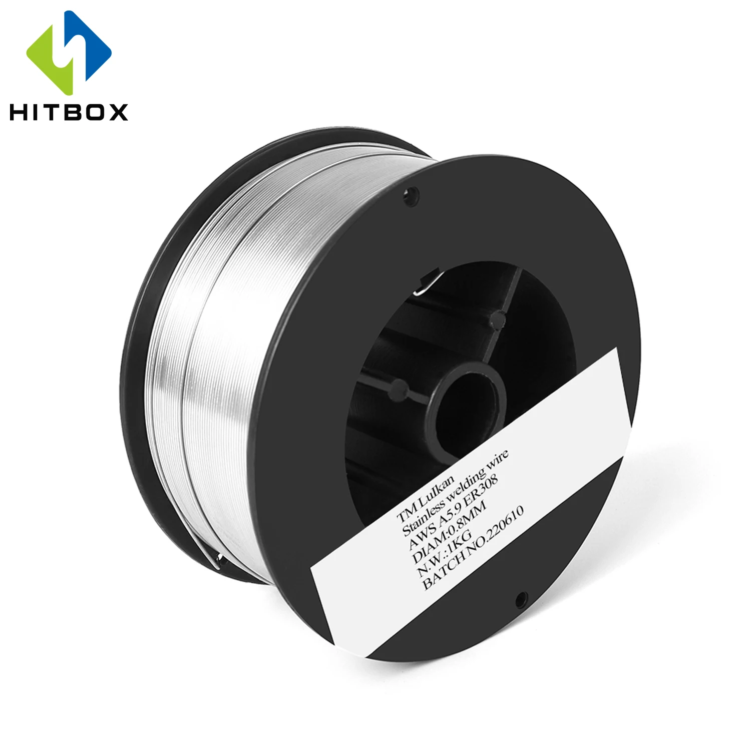 HITBOX MIG Welder Wire 0.8mm 1KG Stainless Steel Wire 1 Roll Gas Welding Wire ER308 Suitable For MIG Series Tool Accessories