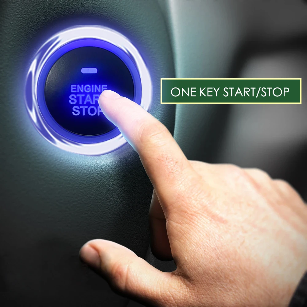 GIORDON รถยนต์เริ่มต้นปุ่มหยุดเครื่องยนต์ระบบ Keyless Entry Push ปุ่ม Starter หยุดอัตโนมัติ