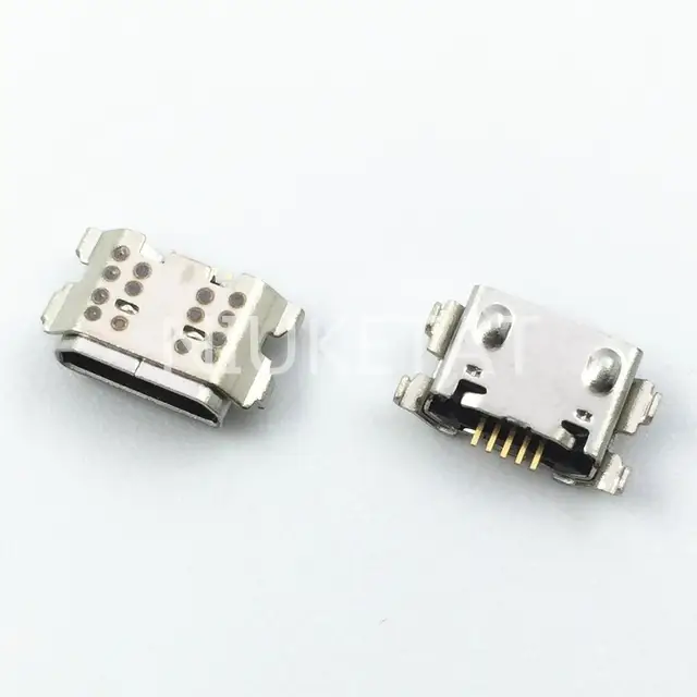 50szt Micro USB 5Pin Jack Złącze gniazda Port ładowania danych Wtyczka ogonowa Do Samsung Galaxy A01 A015 A015F/DS Redmi 9A Mini USB