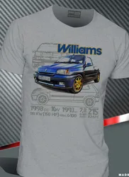 T-Shirt renoult Clio Williams 2.0 16V Maxi Rally Legend Montecarlo 2020 Hot Sale Men'Short Sleeve O-Neck Summer Print T Shirt