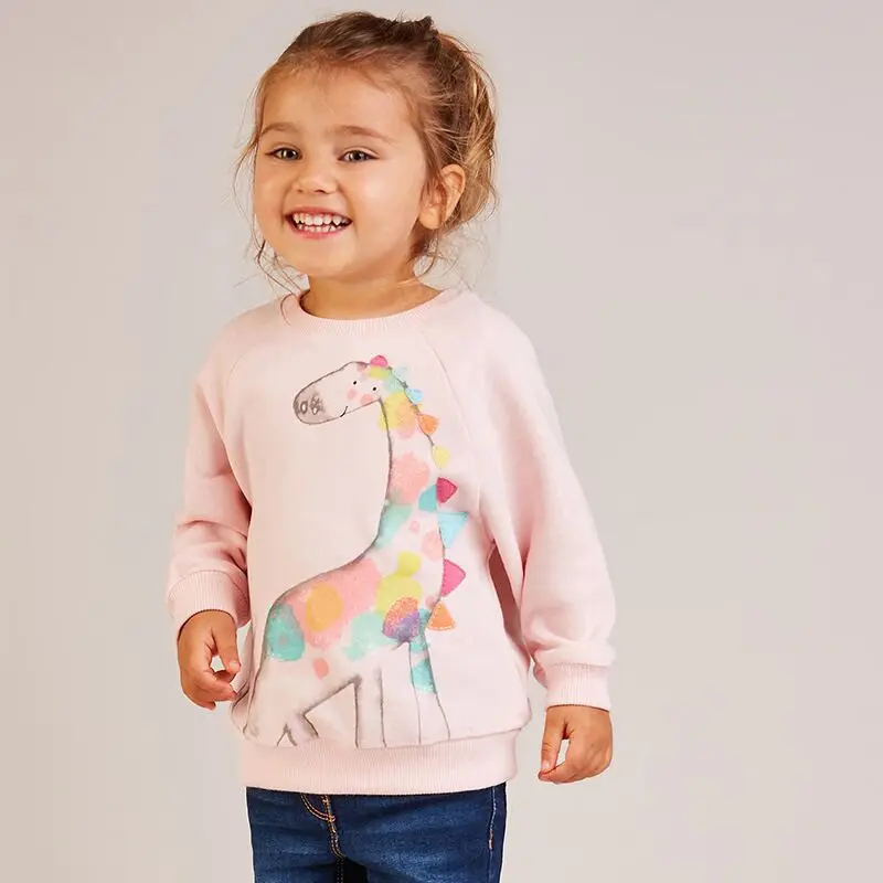 Little maven 2024 Baby Girls Clothes Giraffe Sweatshirt Lovely Cotton Comfort Casual Clothes for Kids Toddler 2 to 7 year