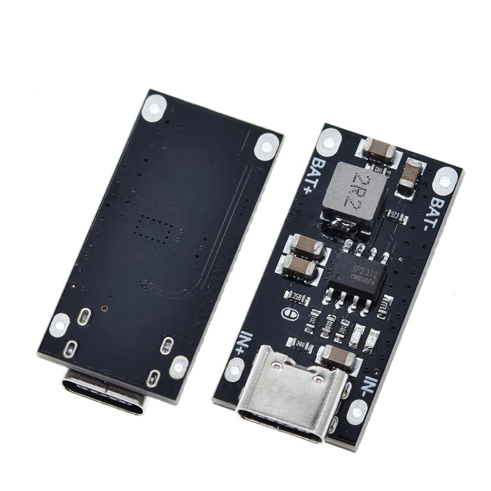 TZT Type C USB Input High Current 3A Polymer Ternary Lithium Battery Quick Fast Charging Board IP2312 CC/CV Mode 5V To 4.2V