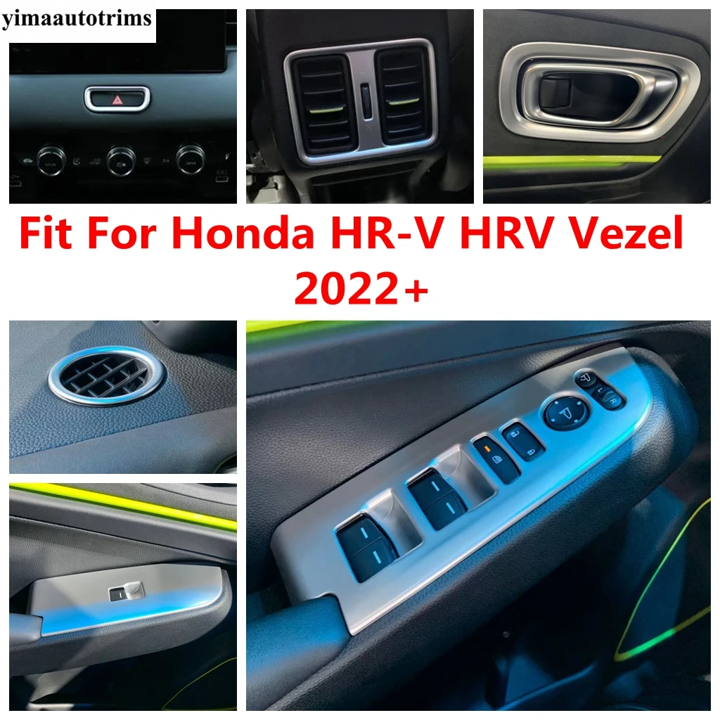 

Window Lift / Warning Light / Handle Bowl / Rear Box AC Air Vent Cover Trim For Honda HR-V HRV Vezel 2022 ABS Matte Accessories