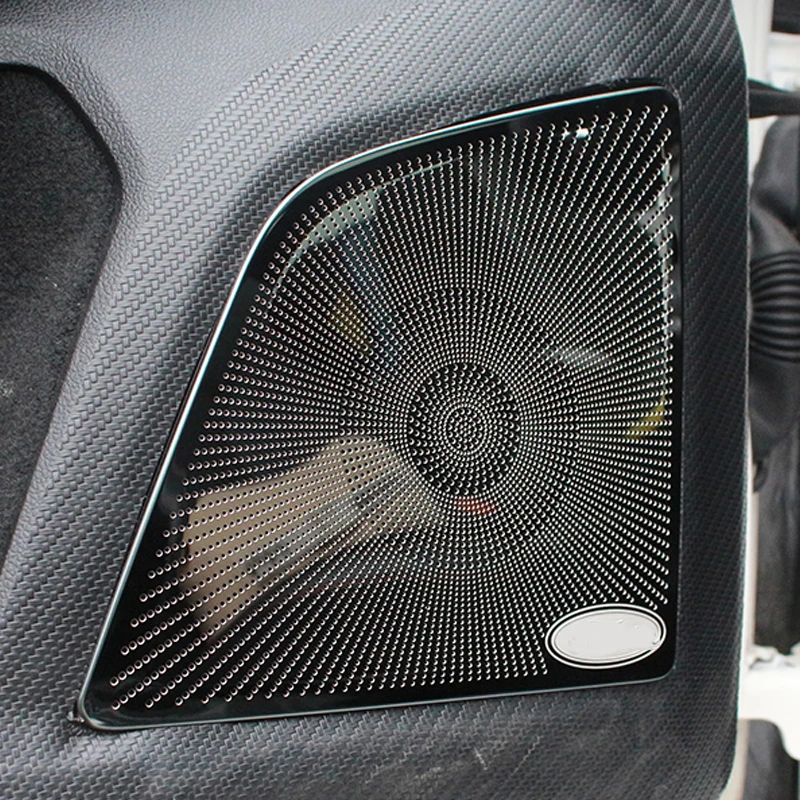 Stainless Steel Doors Interior Decorated Loudspeaker Cover For Ford Focus MK4 Focus 4 2019 2020 Door Gate Loudspeaker Cover