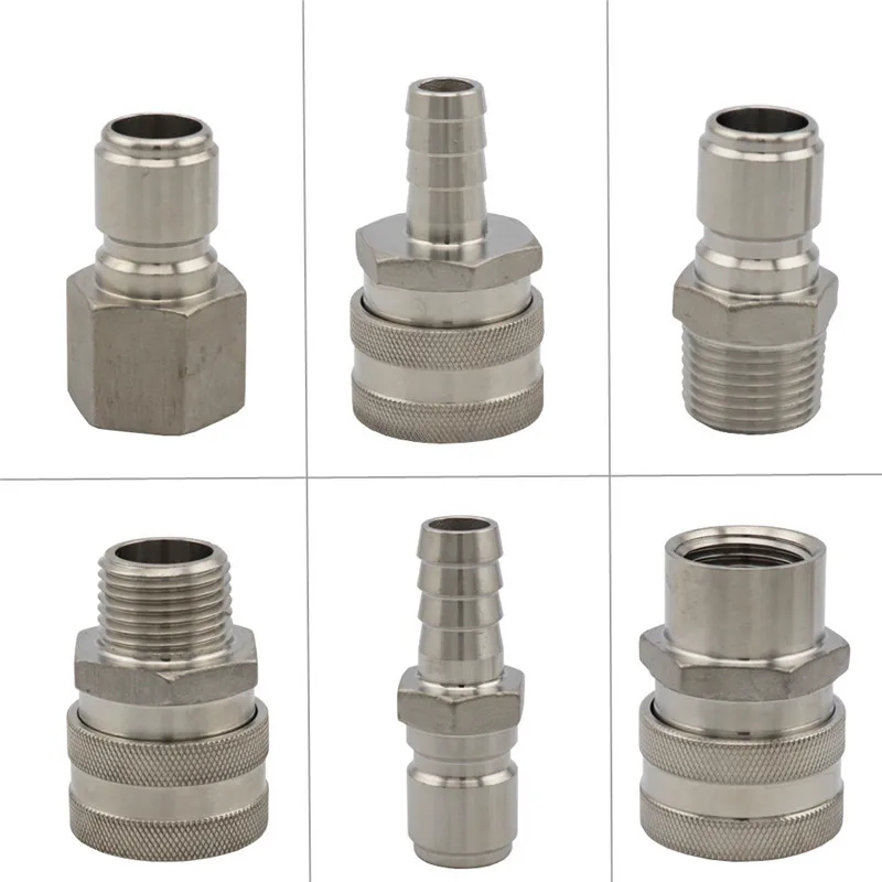 304 Stainless Steel Quick Disconnect Set Homebrew Fitting Connector Home Brewing Beer Pump Wort Chiller Equipment