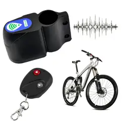 Bicycle Alarm Wireless Bike Alarm Remote Control Bicycle Sound Alert Mountain Bike Anti-Thef Security Alarm Lock Scooter Alarm