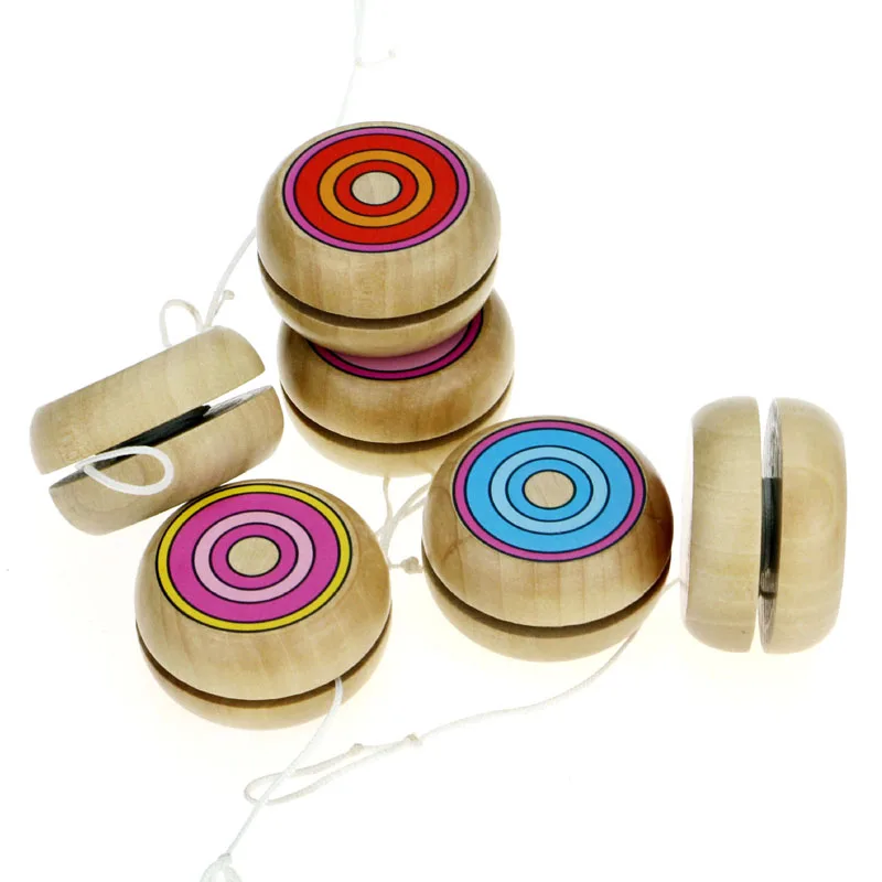 Yoyo Wooden Toys 4.5cm Yo-yo Classic Toys Wooden YO-YO Ball Spin Professional Classic Toys For Child Gift