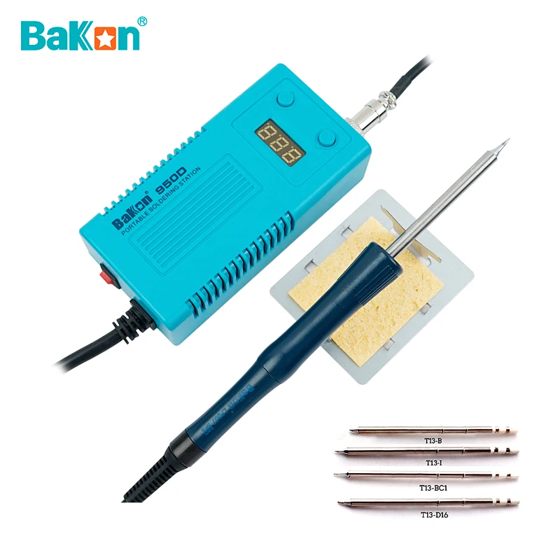 BAKON 950D Portable Soldering Station 75W Temperature Adjustable Electric Soldering Iron With T13 Solder Tip Welding Repair Tool