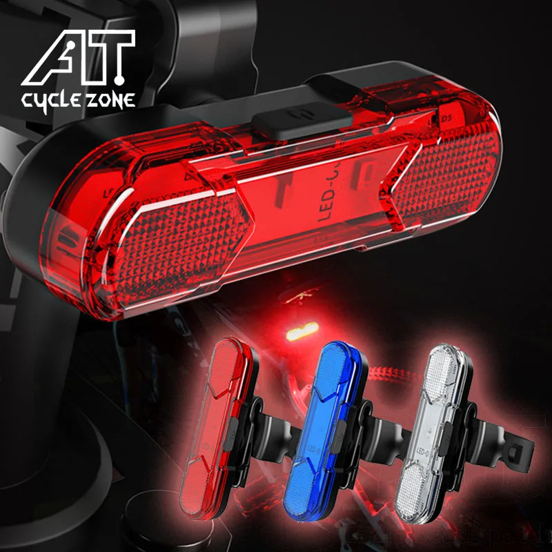 

4 Modes LED Bicycle Tail lights Bicycle Warning Lights USB Rechargeable Lights Bicycle Safety Lights