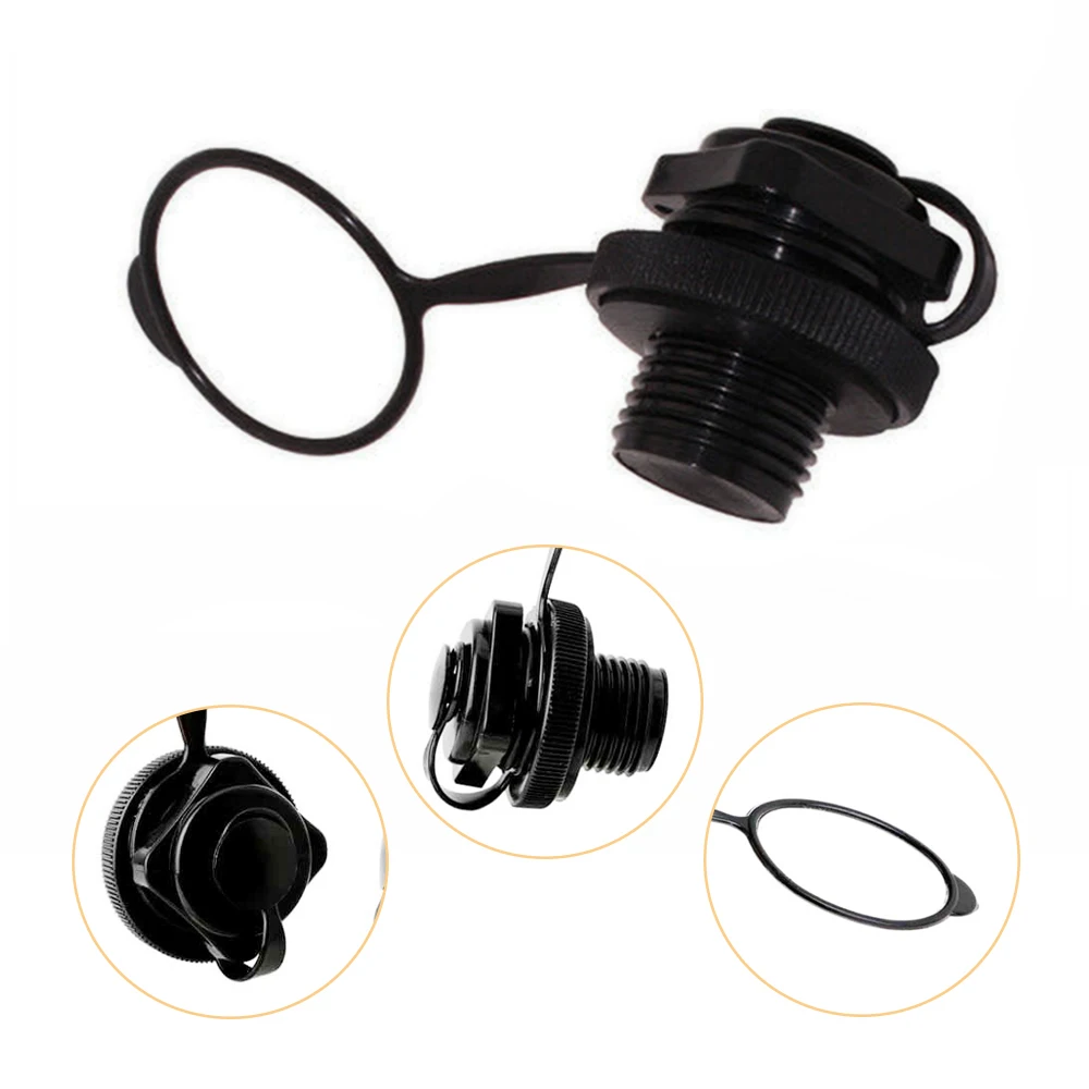 1Pc PVC Boats Kayak Air Valve Caps Screw fit for JILONG Old Inflatable Boats Kayak Raft Airbed Dinghy Canoe Water Sports Black