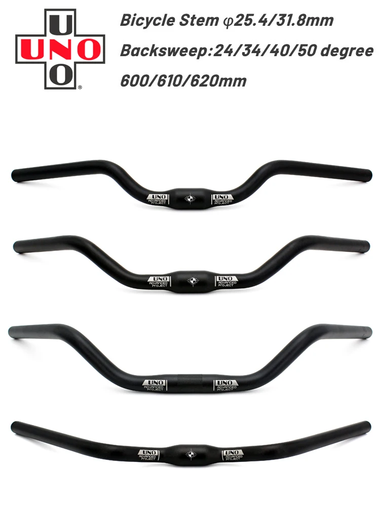 AliExpress NONE UNO Mountain Bicycle Handlebar Bike Swallow Handle 25.4/31.8mm MTB Bicycle M Type Trekking Bar 600/610/620mm Road Bike Handlebar