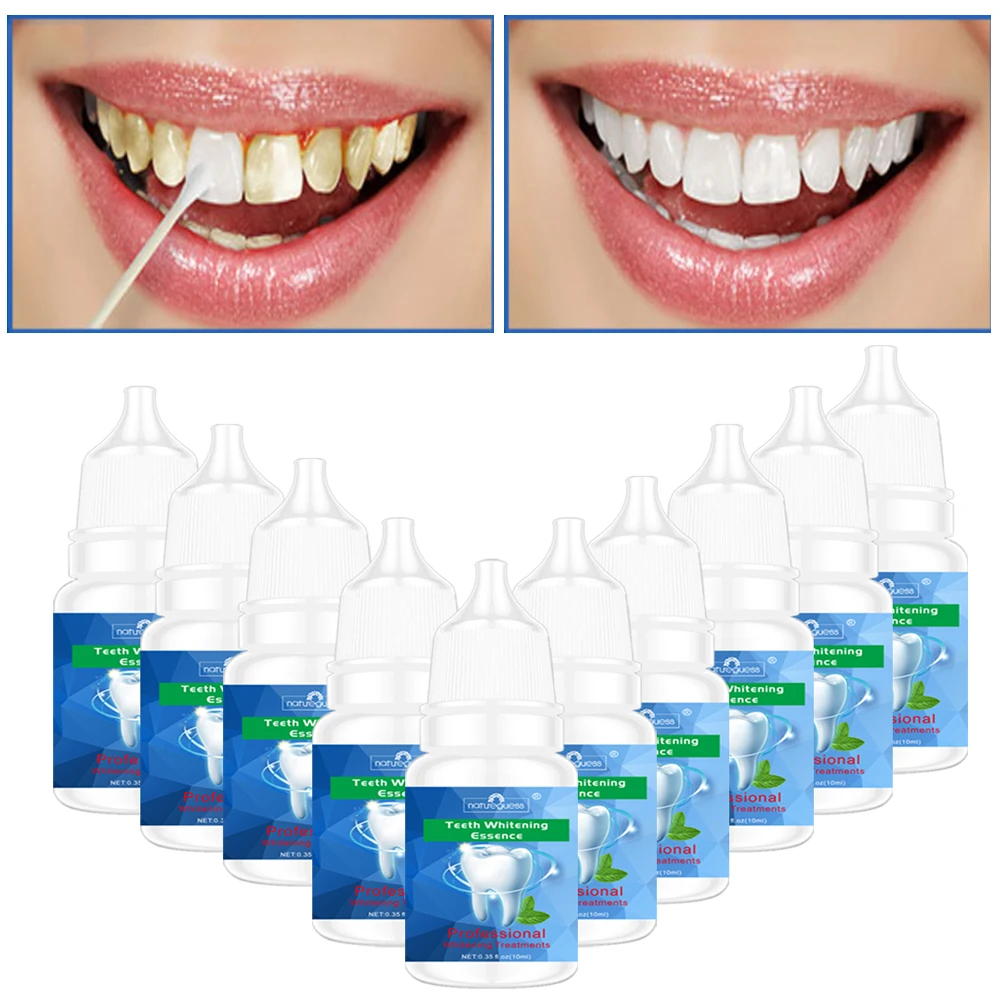 10PCS Teeth Whitening Essence Powder Clean Oral Hygiene Whiten Teeth Remove Plaque Stains Fresh Breath Oral Hygiene Dental Tools