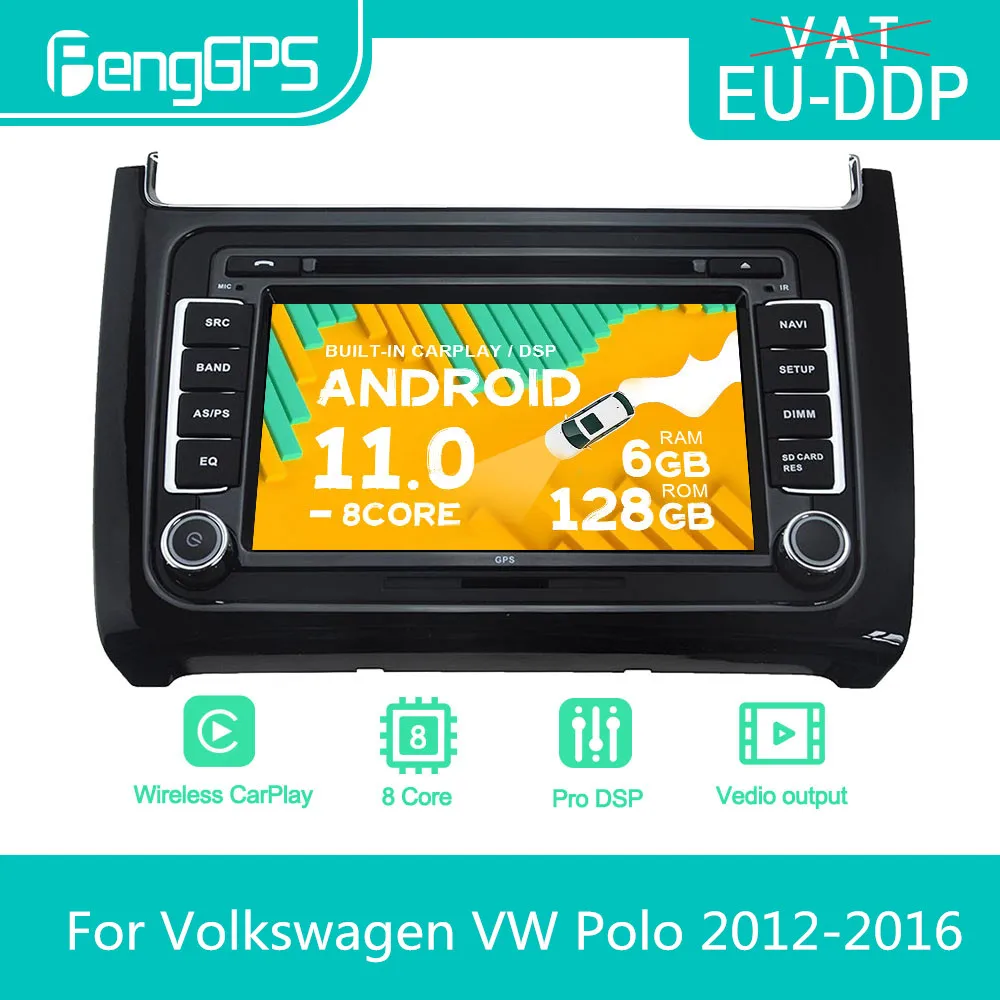 For Volkswagen VW Polo 2012 - 2016 Android Car Radio Stereo DVD Multimedia Player 2 Din Autoradio GPS Navi PX6 Unit Touch Screen