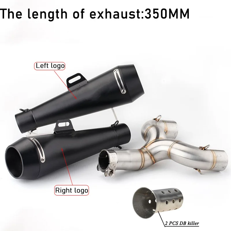 51mm Motorcycle Muffler Silencer Tubo De Escape for Benelli 600 BN600 BJ600 Scooter Exhaust with DB Killer