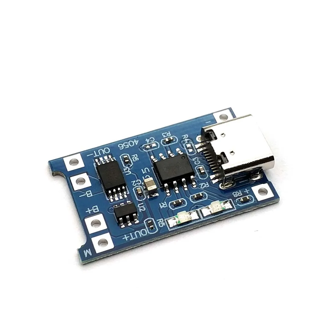 TP4056 Type-c USB 5V 1A 18650 Lithium Battery Charger Module Charging Board With Protection Dual Functions 1A Li-ion