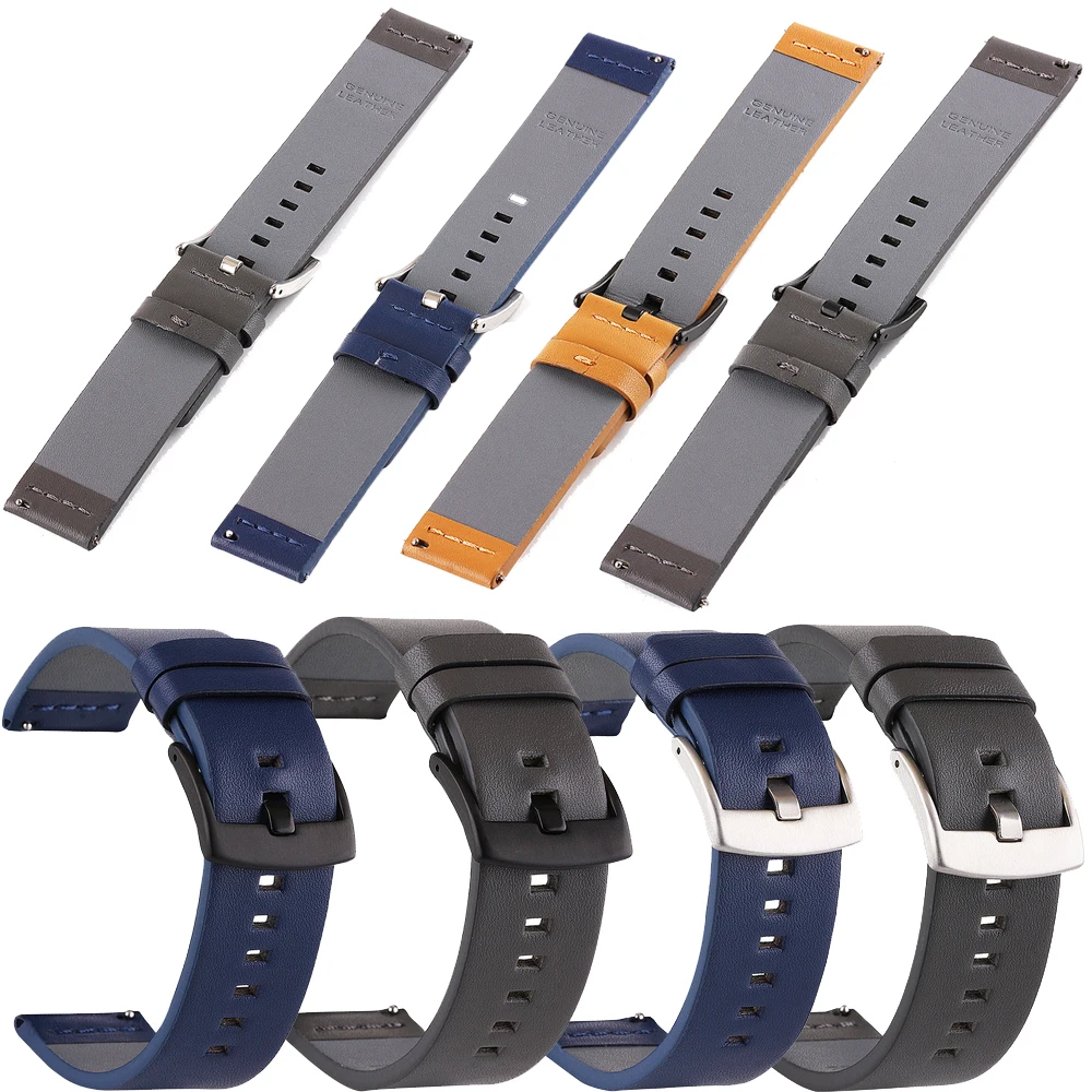 The New leather Watchbands 20 22 mm For Huawei Watch GT 2 42/46 Strap Quickly install smart watch accessories wristband bracelet