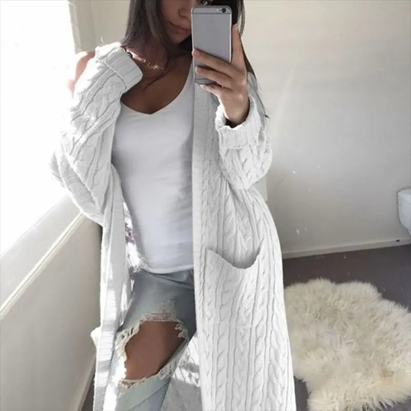 cardigans women long sweater long sleeve women\'s sweater knitted winter sweaters for female coat S M L XL