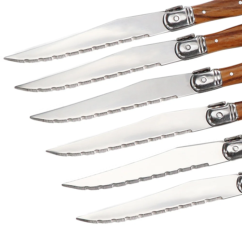 Stainless Steel Cutlery Set Plastic handle Steak Knife 3pcs Dinner Knife And 3pcs Fork Set Western Flatware Dinnerwares view 3