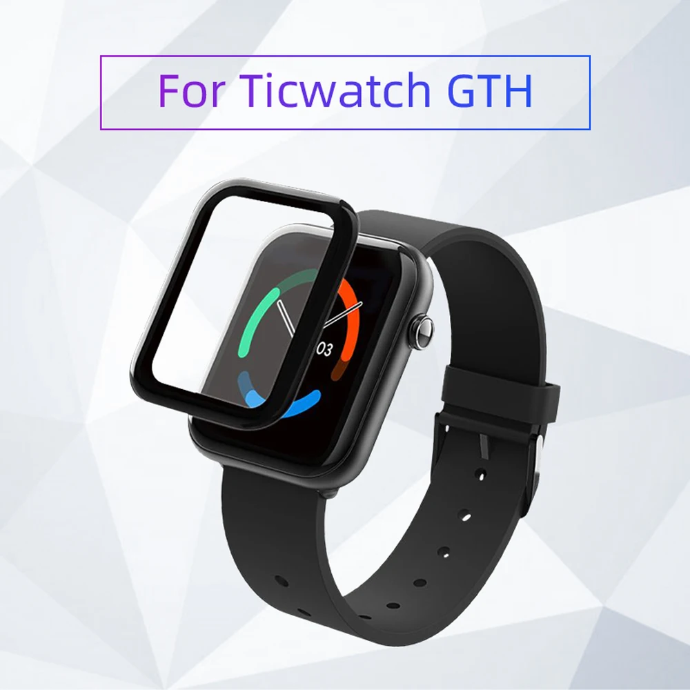 2pcs soft 3D Curved Full Edge Protective Film For Ticwatch GTH smart watch Anti-Scratch Watch Films Screen Protector