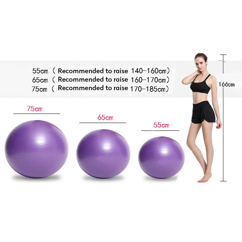 65 centimetri Sfera di Yoga Per Il Fitness Balls Sport Pilates Parto Fitball di Formazione Esercizio di Allenamento Sfera di Massaggio Palestra