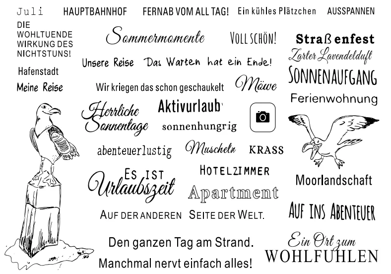 German Clear Stamps Scrapbook Paper Craft Clear Stamp Scrapbooking X0411