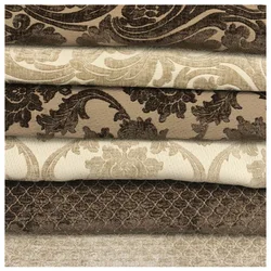 100% polyester European style chenille Sofa Pillow Cushion chair tableclot DIY Jacquard Fabric for Dress Sewing 1 meter