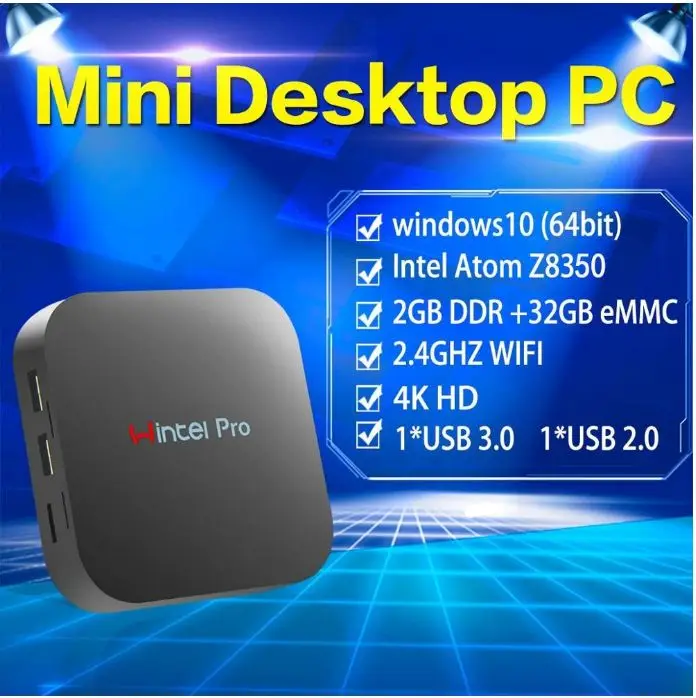 Decodificador de tv por internet W8 Pro, para Win10, USB 3,0, Mini PC a la venta