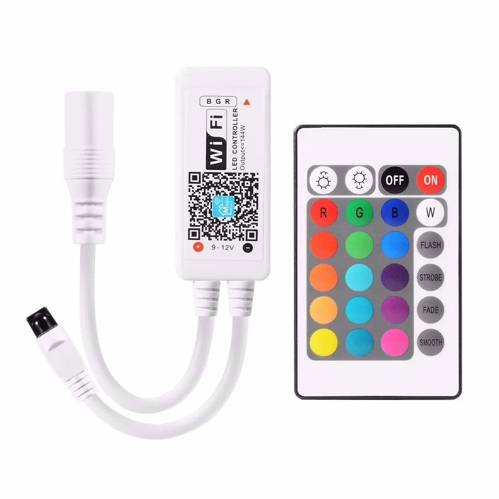 Imagem -05 - Flexível Led Tira de Luz 60 Leds m Smd 2835 Rgb Led Strip Wifi Led Controlador ue uk Adaptador Plug para Casa 5m 10m 15m 20m 12v