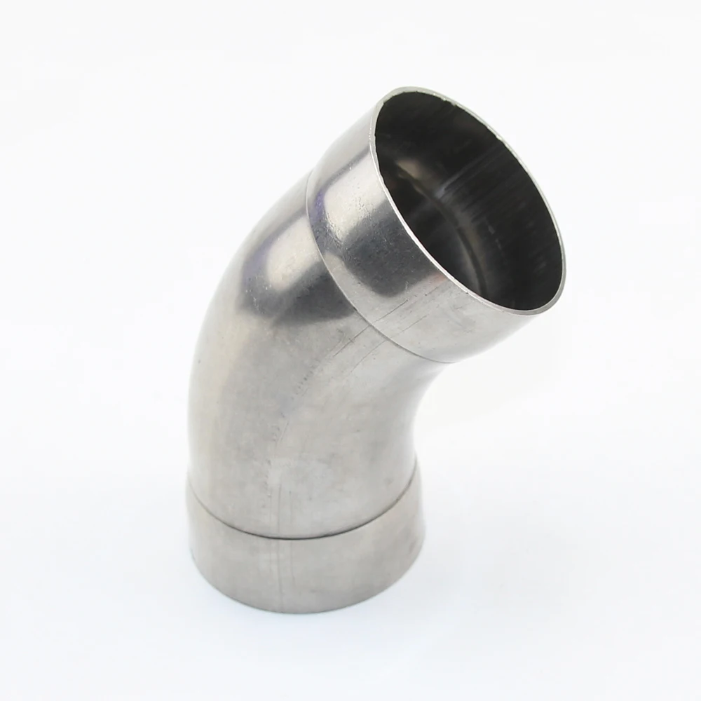 

Exhaust pipe muffler 304 stainless steel 45 degree inner diameter 51 mm 63 mm welded elbow, high pressure corrosion resistance