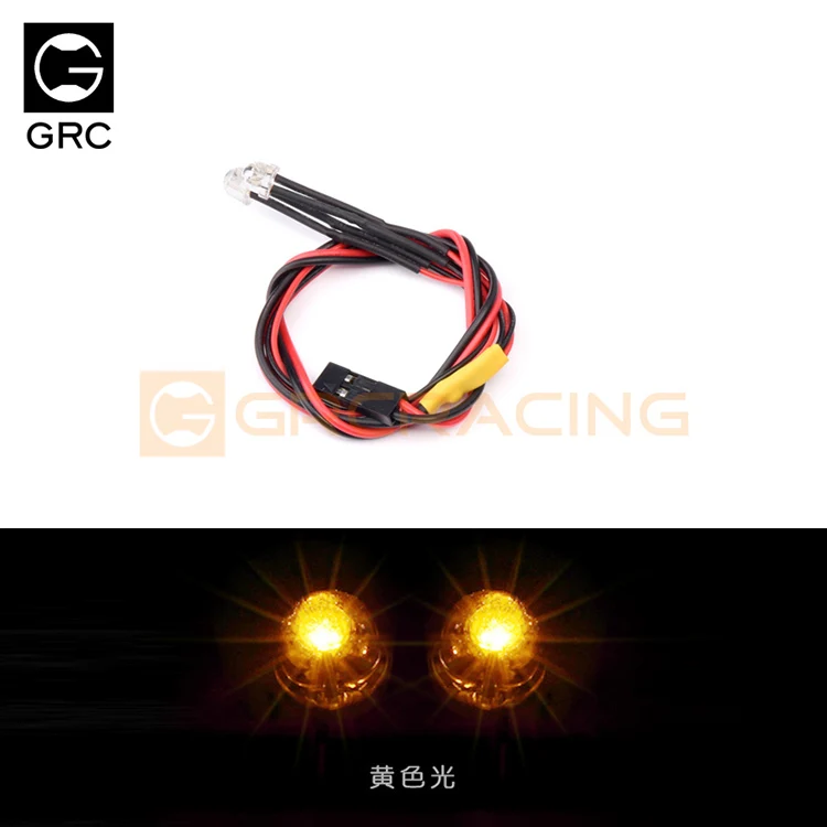 GRC 1Pair 5 Colors 5mm LED Light Hat Lamp 3-7.4V for RC Crawler Traxxas TRX4 Axial SCX10 D90 Tamiya MST RC Car DIY Parts #G157X