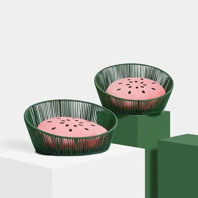 

Watermelon Rattan Nest Cat Nest General Summer Cool Nest For Cats Removable Cotton Pad Cat Bed Cat Supplies Pet Nest